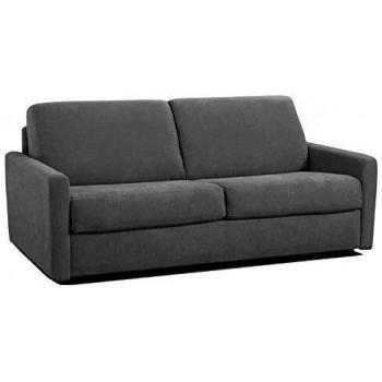 Canapé 3-4 Places Convertible Eclipse 160cm Tissu Gris Graphite Matelas 18cm