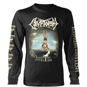 Adulto Unisex M Black Crypto Blasphemy Made Flesh T-Shirt