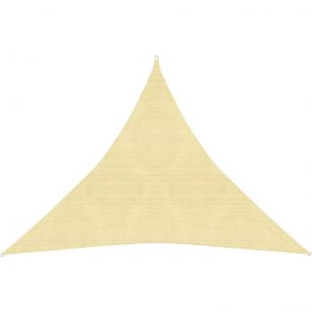 Voile d'ombrage extérieur 160 g/m² Beige 4x4x4 m