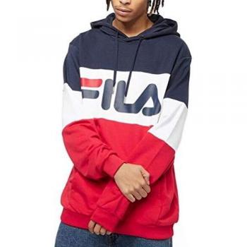 Felpa con cappuccio Fila Night Blocked, colore blu, taglia XS, codice 688051-R69