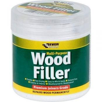 Everbuild Multipurpose Premium Joiners Grade Wood Filler White 250ml EVBMPWFWH25