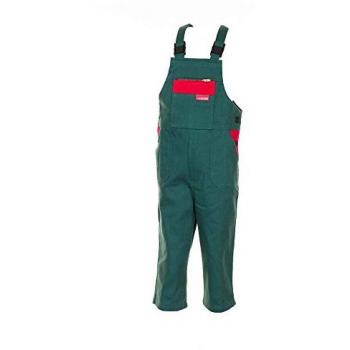 Salopette enfant 0166 – Vert et Rouge – Taille T14 (13 à 15 ans)