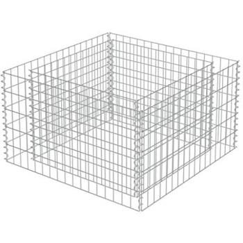 Jardinière en acier galvanisé pour fleurs 90x90x50 cm