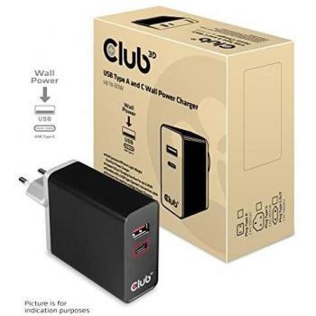 Club 3D USB A und C Dual Power Ladegerät 60W