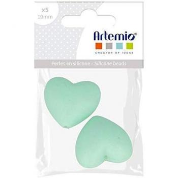 Perles Vert d'eau 29 x 19 x 12 mm en Silicone