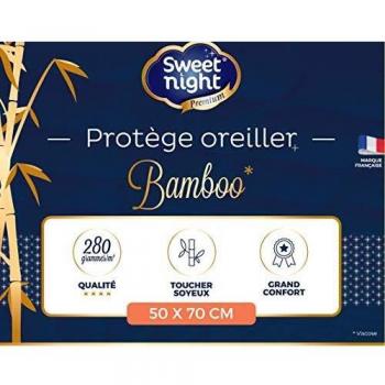 Oreiller Sweetnight 50x70 cm – Viscose Soyeuse, Zip Ferme