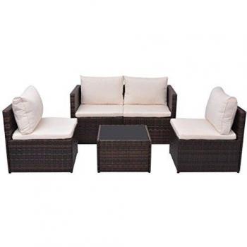 VidaXL 13-tlg. Gartensofa Poly Rattan Braun