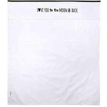 Meyco Wiegelaken Love you to the moon & back 75 x 100 cm grau