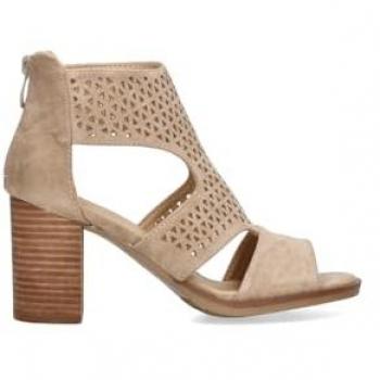 Botines Calados Etika 5.5 cm Tacón Medio Taupe