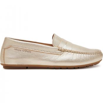 Marc O'Polo Glattleder Slipper – Goldfarben, Damen, Größe 38.0