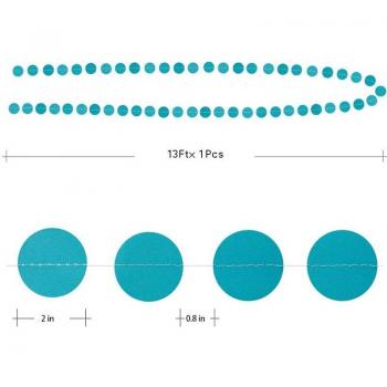 Sky Blue Paper Circle Garland for Under The Sea Birthday Decor