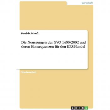 Die Neuerungen der GVO 1400/2002 und deren Konsequenzen für den KFZ-Handel