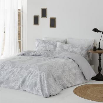 Funda nórdica 100% algodón orgánico gris 260x240 cm cama 180