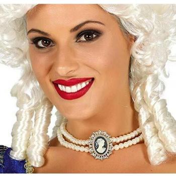 Guirca Elegance: Collana Perle e Cameo Bianco