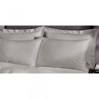 Grey Satin Stripe 300 Thread Count Pillowcases