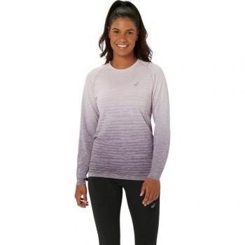 Maglia Long Sleeve Asics Femminile Rosa-Viola