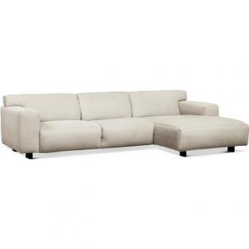 Skandi‑L‑Sofa Vesta – Furninova Ecksofa, 300 cm × 74 cm × 160 cm, weiß