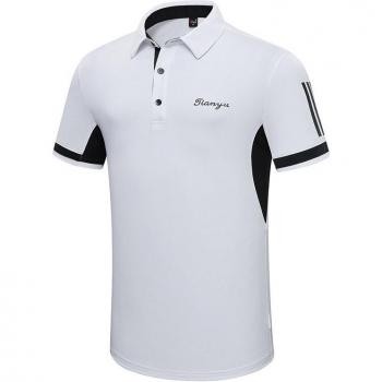 Men's Short Sleeve Golf Polo Breathable Turn Down Collar D0807