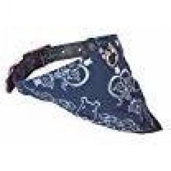 Collier Bandana Tissu Plage Bleu 37 cm