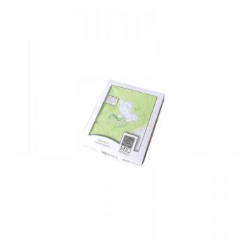 Accappatoio triangolo telo spugna Mio Piccolo bimbo bimba neonato ricamato coniglio verde