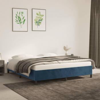 Estructura de cama Vidaxl terciopelo azul 180x200 cm