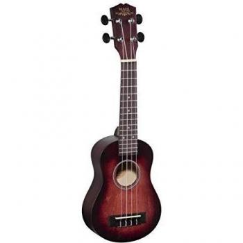 MAUI Hand Wiped Soprano Ukulele Soundsation MHW-RD con Borsa
