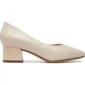 Decolleté CAPRICE Beige in Pelle con Tacco Trapezio Misura 36