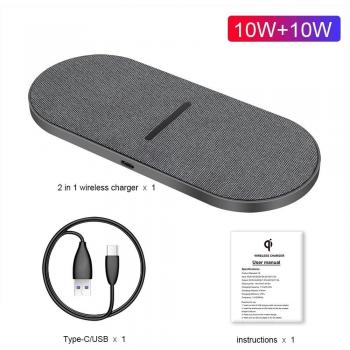 Plateau de chargement sans fil 2 en 1 20 W – Samsung & iPhone