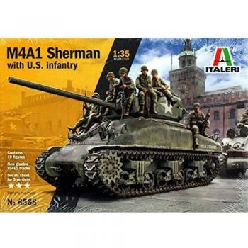 Tanque M4A1 Sherman (Edición Italeri) – Escala 1/35 y Unidad de Infantería