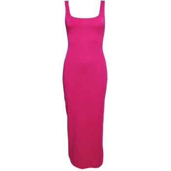 Superdry W8011461A Vestido Midi Rosa Sin Mangas