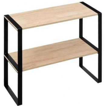 Mensole Cucina A 2 Ripiani In Bambu 40x35x17,5 cm Nero