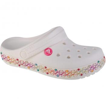 Crocs Crocband Stretch Necklace Kids Clog 208269-94S, ciabatte per ragazza, bianco
