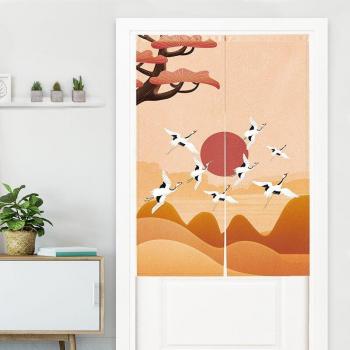 Half Curtain with Crane Design