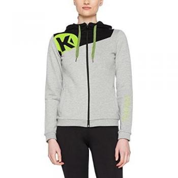 Kempa Caution Veste Femme à capuche light gris mélangé/noir FR : XL