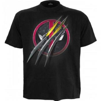 Talla XXL Deadpool Spiral Direct Camiseta Negra Unisex