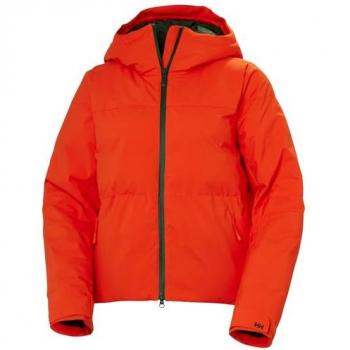 Giacca da sci imbottita con cappuccio Helly Hansen Nora Short arancione brillante donna