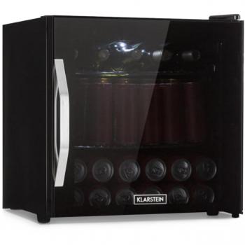 Klarstein Beersafe L Onyx Réfrigérateur 47 litres 2 clayettes Porte en verre panoramique