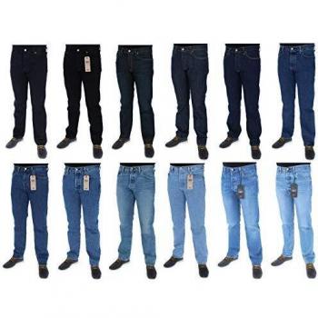 Levi's 501 Original Fit Men's Straight Leg Jeans, 100% Cotton, Blue