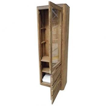 Standvitrine Toronto 110 – Sheeshamholz, Glastür, 70×40×202 cm