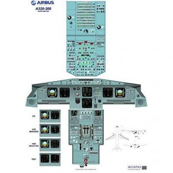 A340-200/300 Flugzeugcockpit‑Lehrdiagramm – Digital