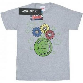Marvel Men's Hulk Floral Fist Shirt