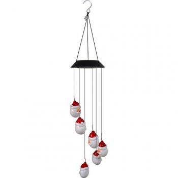 Waterproof Solar Santa Snowman Wind Bell