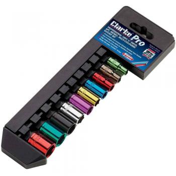 Clarke PRO338 10‑Piece ¼” Colour‑Coded Socket Set, 1/4” Drive
