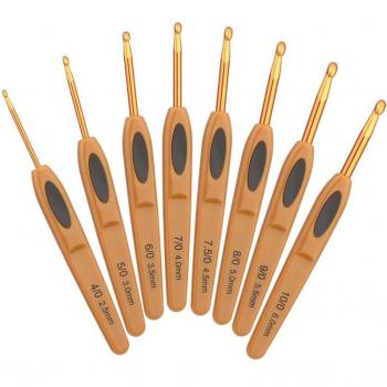 Imzay 8PCS Bamboo Crochet Hooks