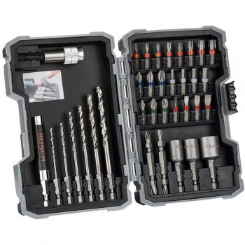 Bosch Sada 35 kusů vrtáků do kovu a šroubovacích nástavců 2607017565, obsahující 25 vrtáků do kovu Extra Hard a 10 šroubovacích