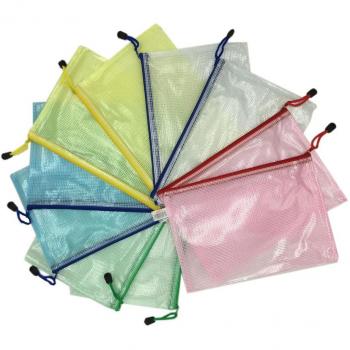 Chemise Paquet MMY-10 Portefeuille Pochette en PVC Zip Dossier Document B4 Multicolore Bleu, Vert,