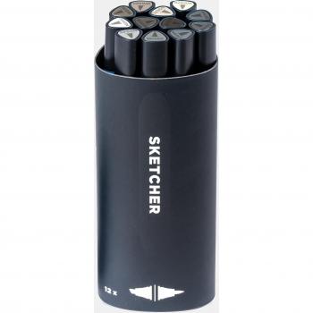 Kit de Marcadores Molotow Sketcher Gris (12)