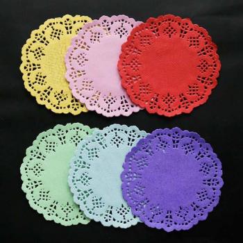 100pcs 3.5'' Round Lace Oil Absorbing Bottom Paper for Flower Wrapping