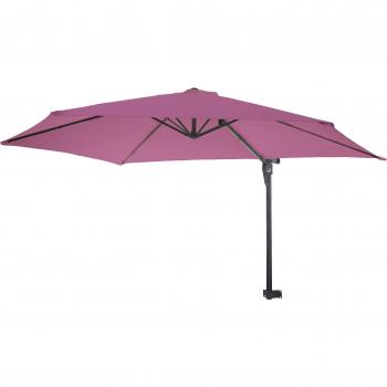 Parasol mural 3m pour balcon couleur rouge