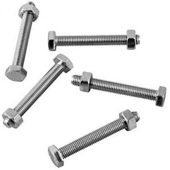 Pack of 10 M10 Hex Bolts, Zinc Plated